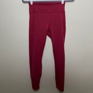 Red Lululemon leggings